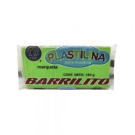 PLASTILINA EN BARRA BARRILITO MARQUETA VL180 180 GRAMOS VERDE LIMON