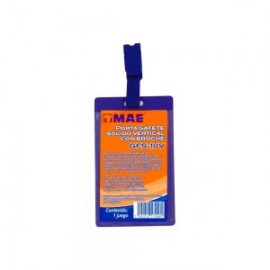 PORTA GAFETE MAE GFS-10V AZUL VERTICAL DE 9 X 5.5 CENTIMETROS