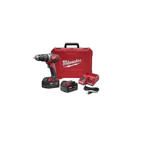 KIT TALADRO PERCUTOR COMPACTO INALAMBRICO MILWAUKEE 2607-22 M18 DE 1/2”