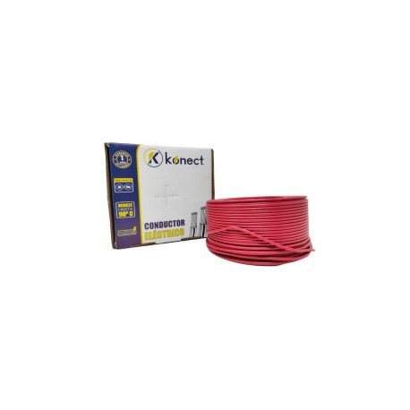 CABLE ELECTRICO CCA UNIPOLAR KONECT 12X100 METROS ROJO