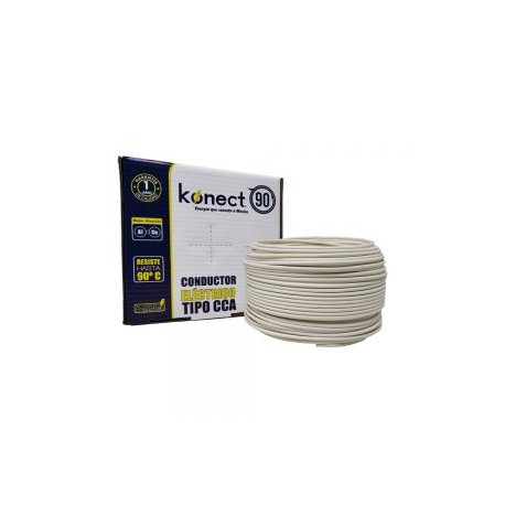 CABLE ELECTRICO CCA UNIPOLAR KONECT 12X90 METROS BLANCO