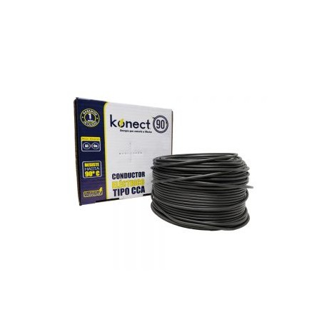 CABLE ELECTRICO CCA UNIPOLAR KONECT 12X90 METROS NEGRO