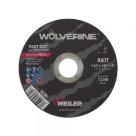 DISCO DE CORTE WEILER WOLVERINE 56281W GRANO 60 TIPO 1 DE 4-1/2” X .045” X 7/8”