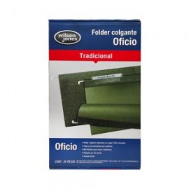 FOLDER COLGANTE ACCO WILSON JONES P3631 VERDE MILITAR CON 25 PIEZAS TAMAÑO OFICIO