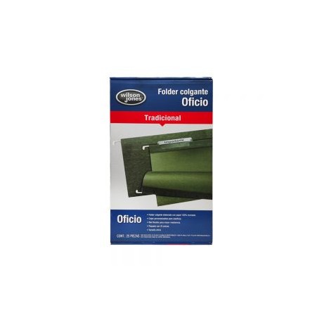 FOLDER COLGANTE ACCO WILSON JONES P3631 VERDE MILITAR CON 25 PIEZAS TAMAÑO OFICIO