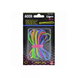 LIGA ACCO P4027 BLISTER CON 25 GRAMOS COLORES NEON 50 X 30 MILIMETROS