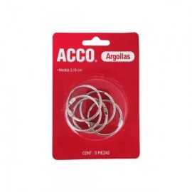 ARGOLLA METALICA ACCO P1190 PAQUETE CON 5 PIEZAS 1-1/4”