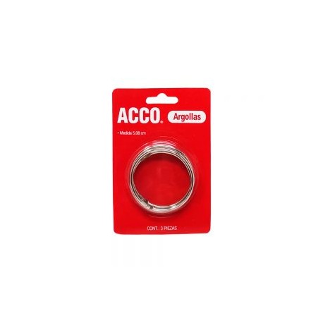 ARGOLLA METALICA ACCO P1111 PAQUETE CON 3 PIEZAS 2”