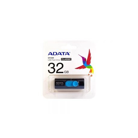 MEMORIA USB ADATA C008 NEGRO CON AZUL 32 GIGABYTES