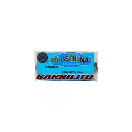 PLASTILINA EN BARRA BARRILITO MARQUETA ZC180 180 GRAMOS AZUL CIELO