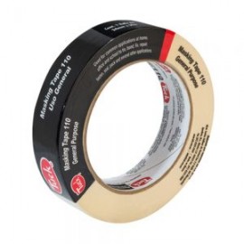 CINTA ADHESIVA MASKING TAPE TUK 110 CREMA 24 MILIMETROS X 50 METROS USO GENERAL