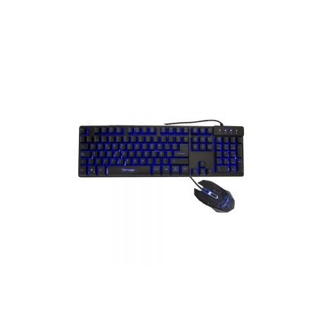 KIT TECLADO Y MOUSE VORAGO KM-500 RETROILUMINADO ENTRADA PARA USB