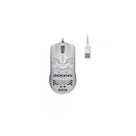 MOUSE GAME FACTOR VORAGO MOG601-WH ALAMBRICO BLANCO