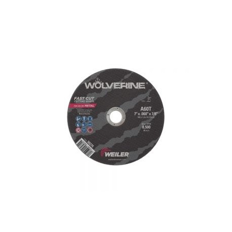 DISCO DE CORTE WEILER WOLVERINE 56275W TIPO 1 A60T 7” X .045” X 7/8”