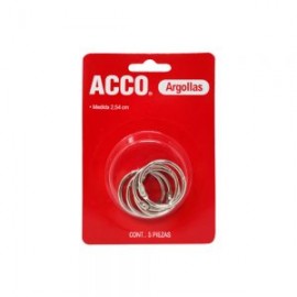 ARGOLLA METALICA ACCO P1109 PAQUETE CON 5 PIEZAS 1”