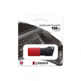 MEMORIA USB KINGSTON DATATRAVELER EXODIA M 9807346 NEGRO CON ROJO DE 128 GIGABYTES